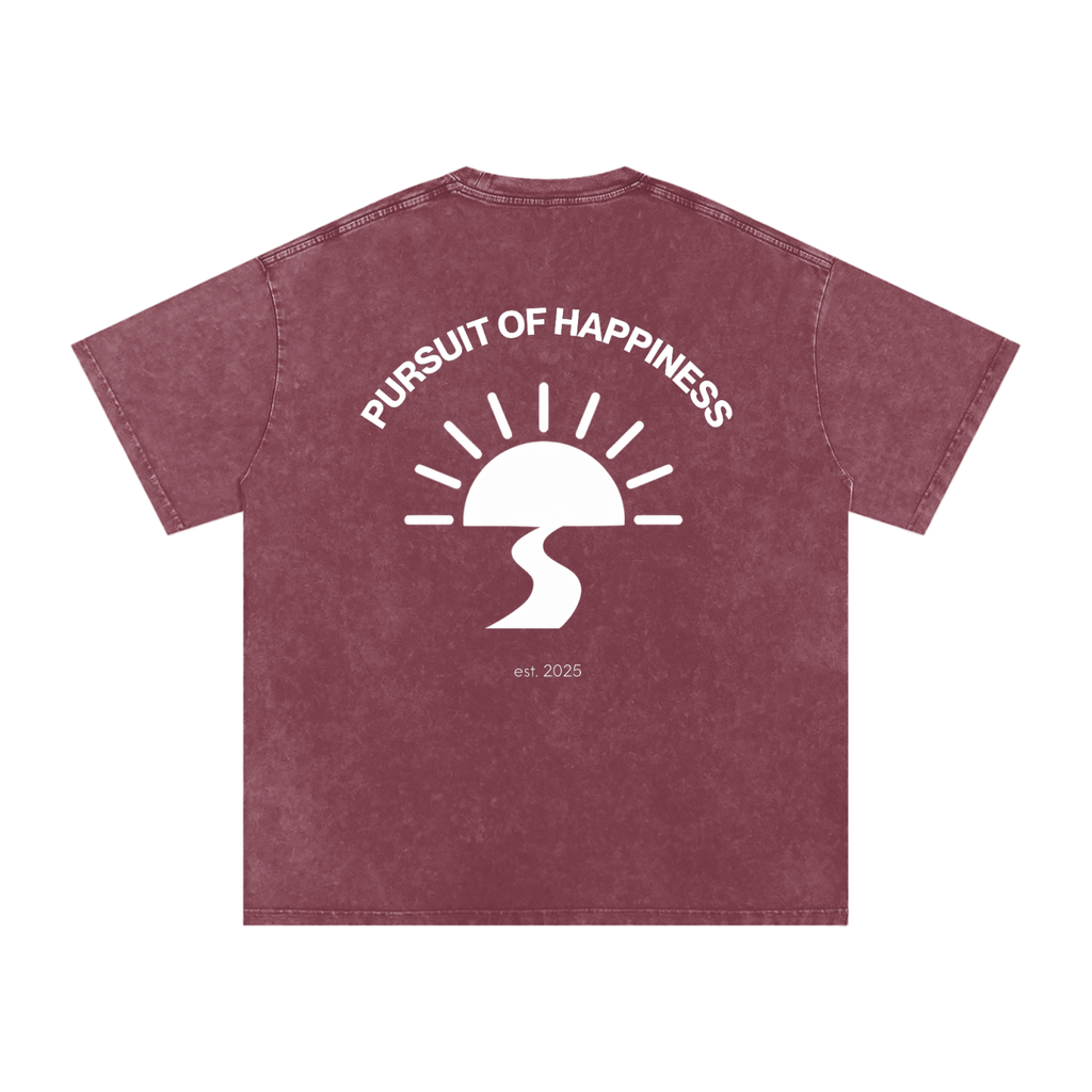 Snow Washed Oversized Cotton T-Shirt