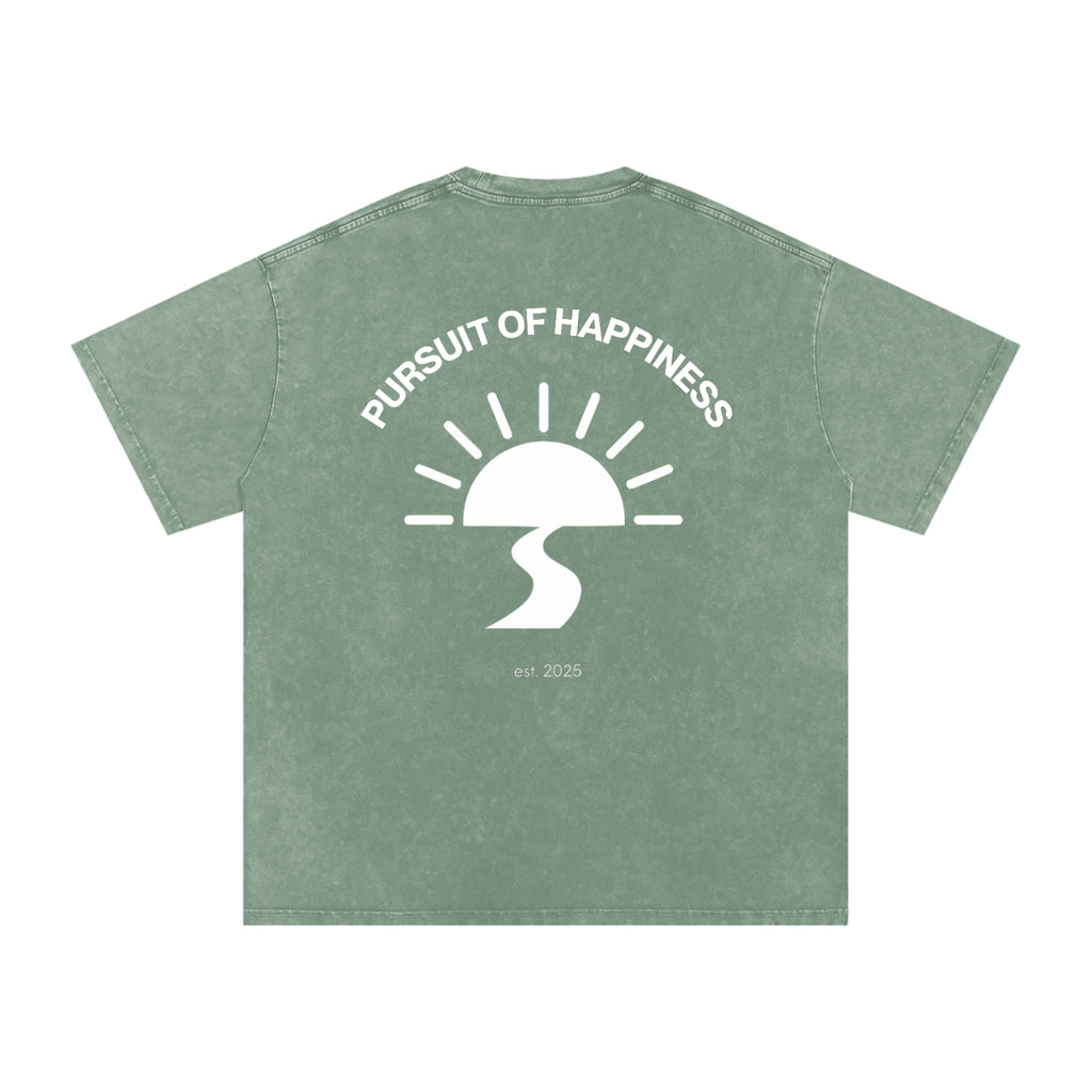 Snow Washed Oversized Cotton T-Shirt