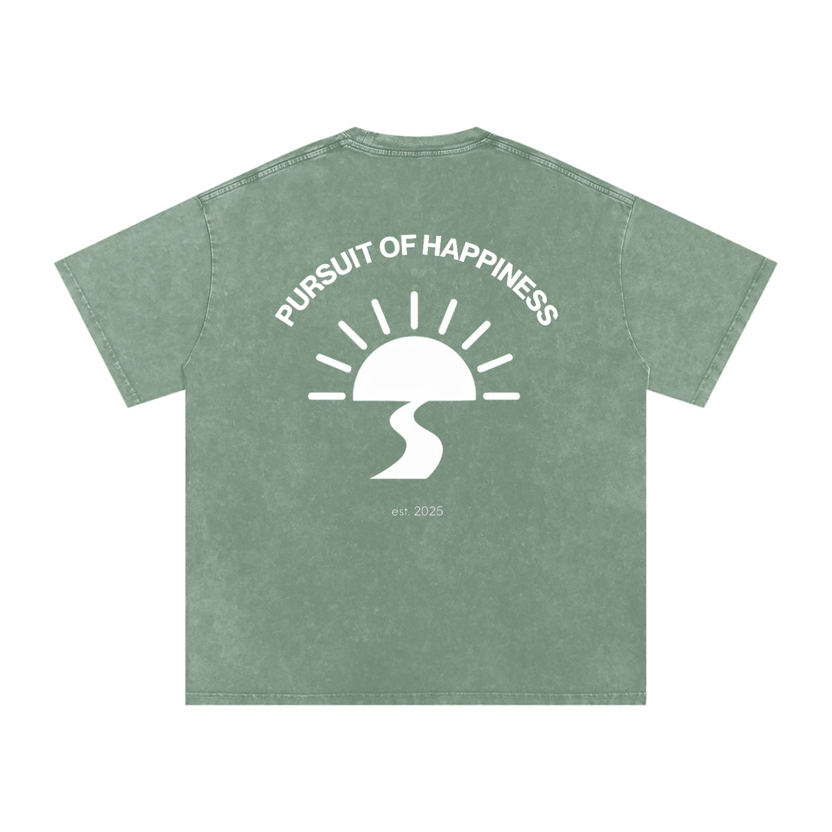Snow Washed Oversized Cotton T-Shirt