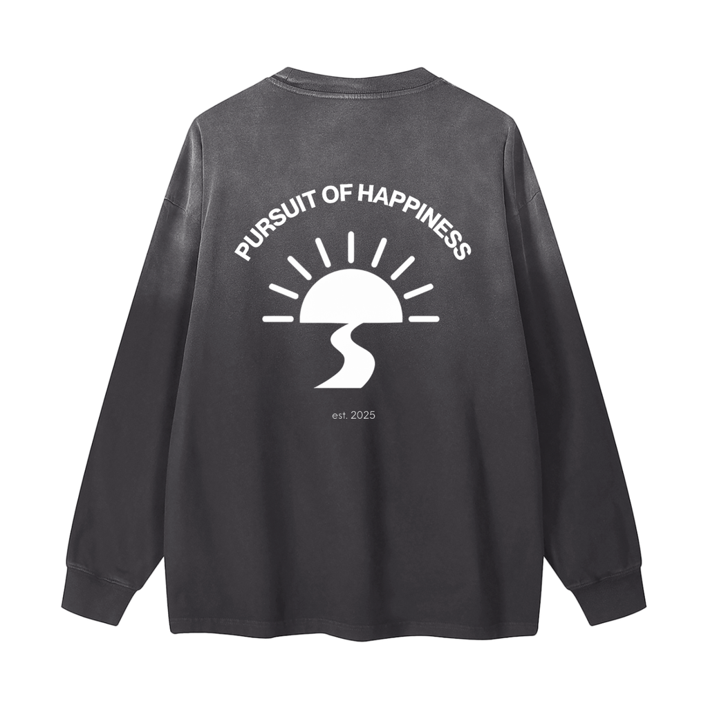 Gradient Washed Long Sleeve T-Shirt