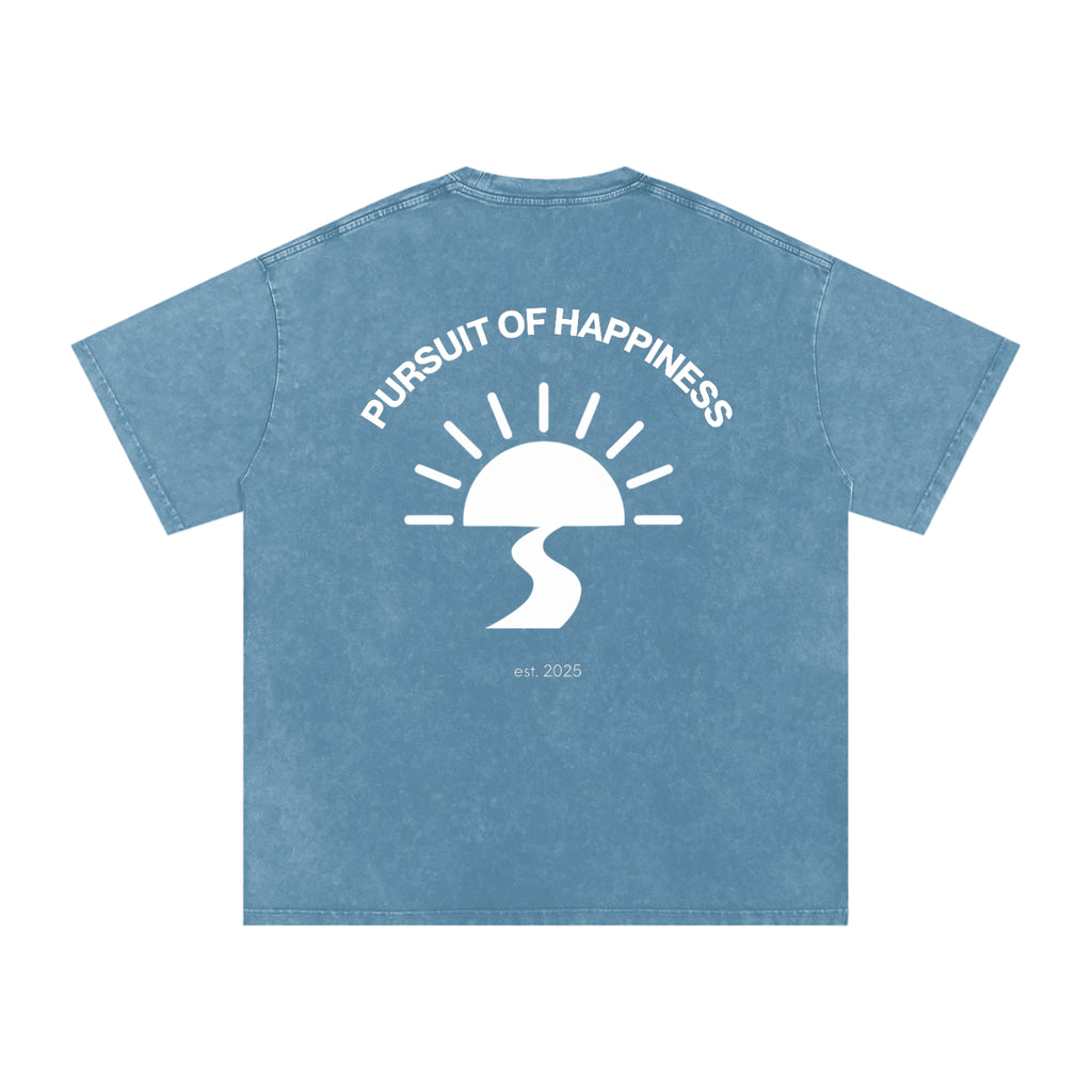 Snow Washed Oversized Cotton T-Shirt