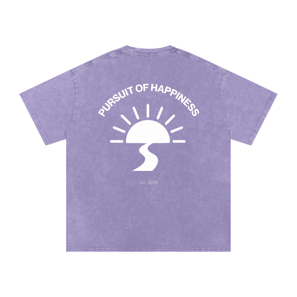 Snow Washed Oversized Cotton T-Shirt