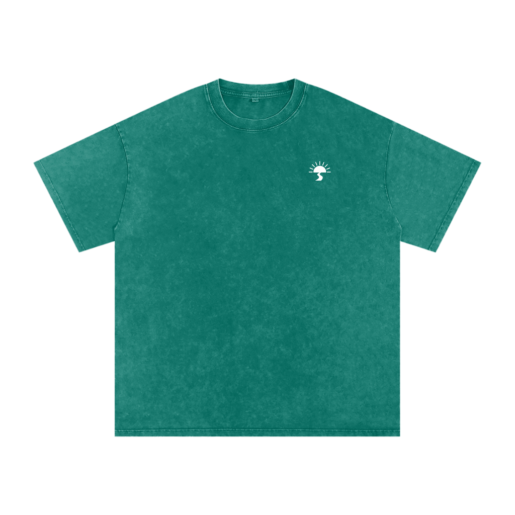 Snow Washed Oversized Cotton T-Shirt