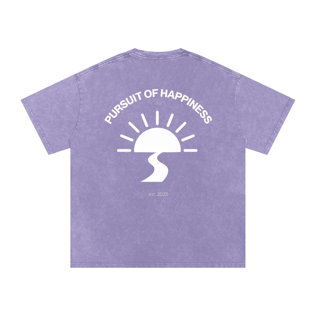 Snow Washed Oversized Cotton T-Shirt