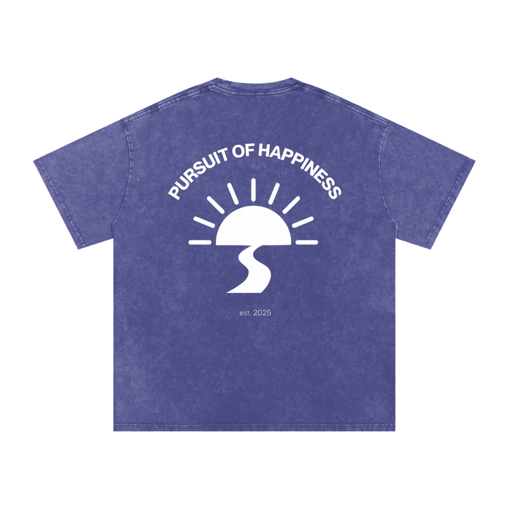 Snow Washed Oversized Cotton T-Shirt