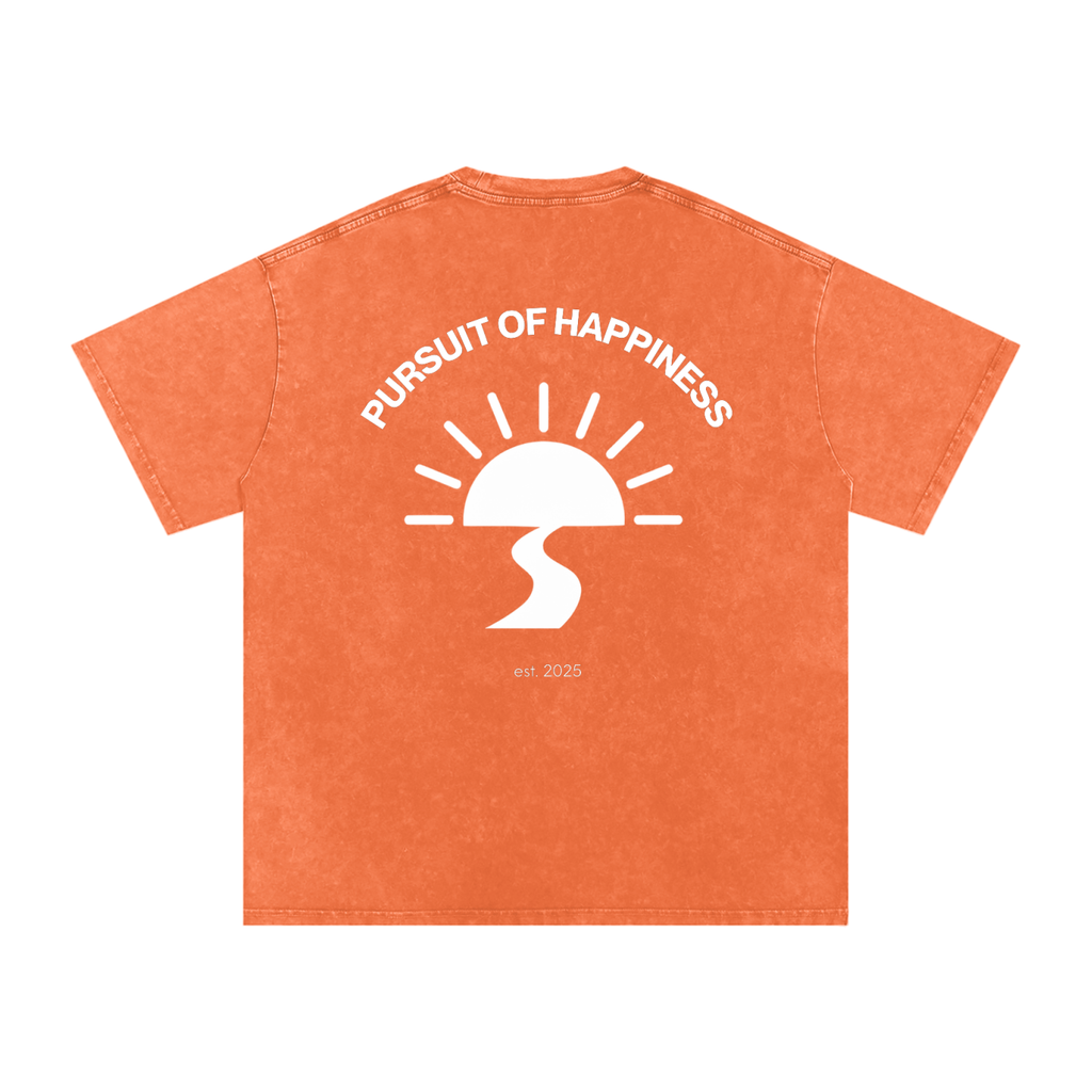 Snow Washed Oversized Cotton T-Shirt