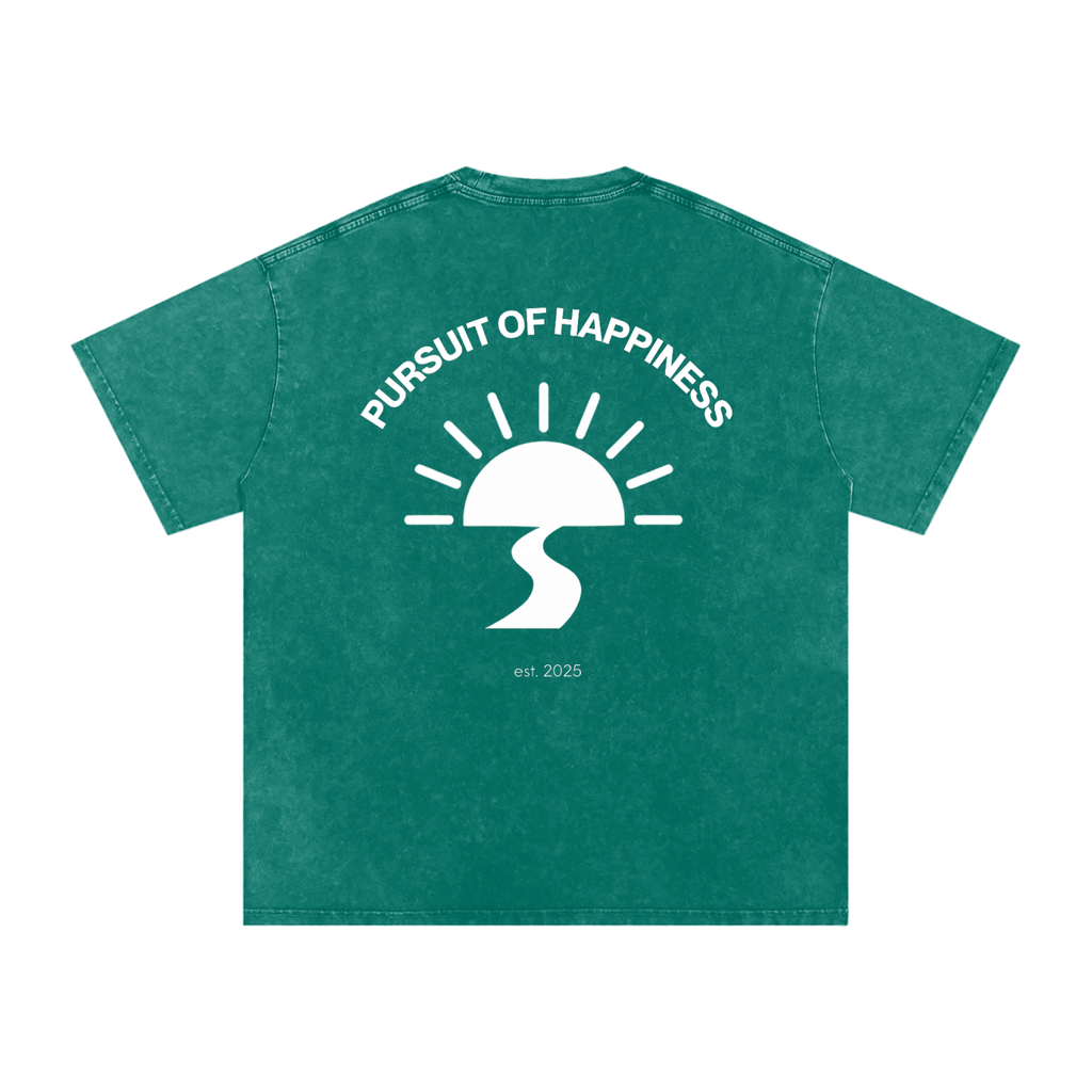 Snow Washed Oversized Cotton T-Shirt