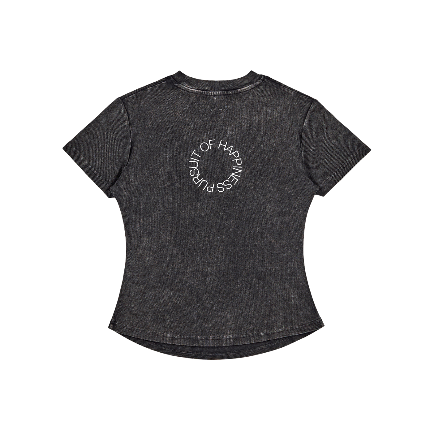 Vintage Washed Bodycon Cotton T-Shirt