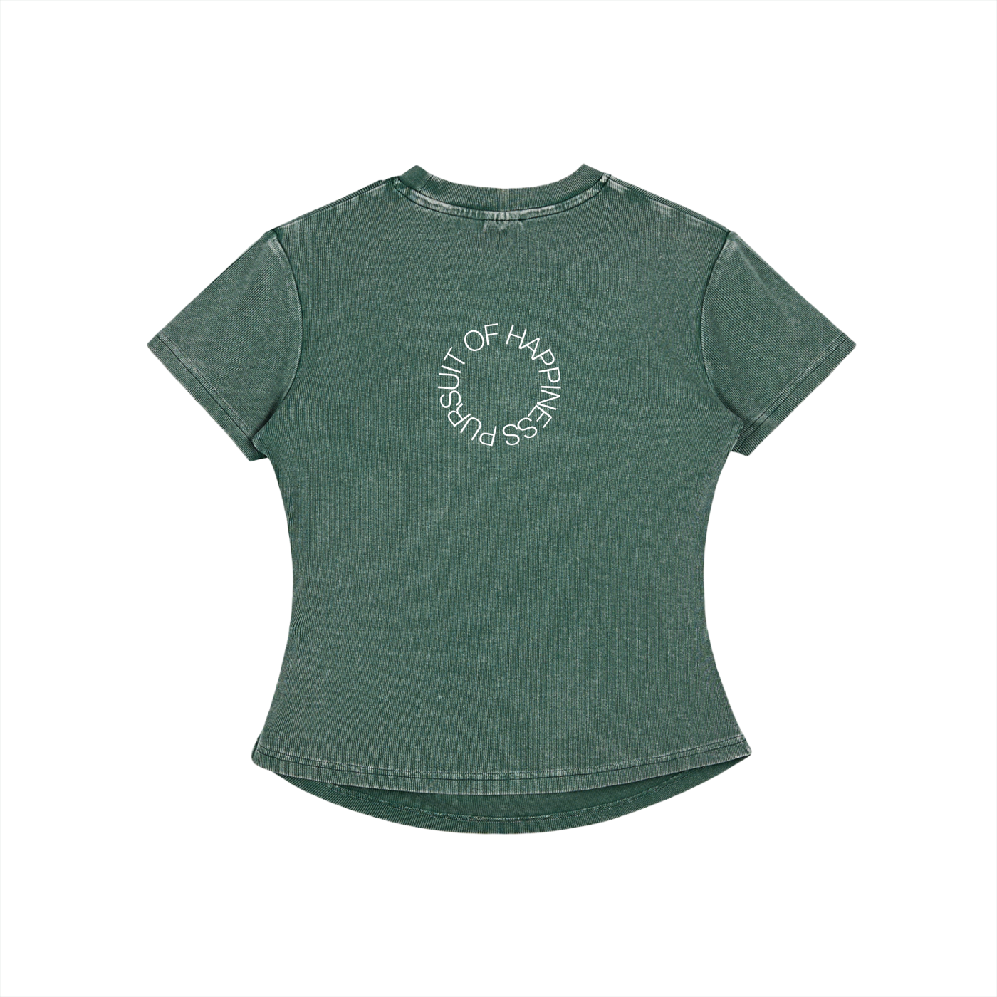 Vintage Washed Bodycon Cotton T-Shirt