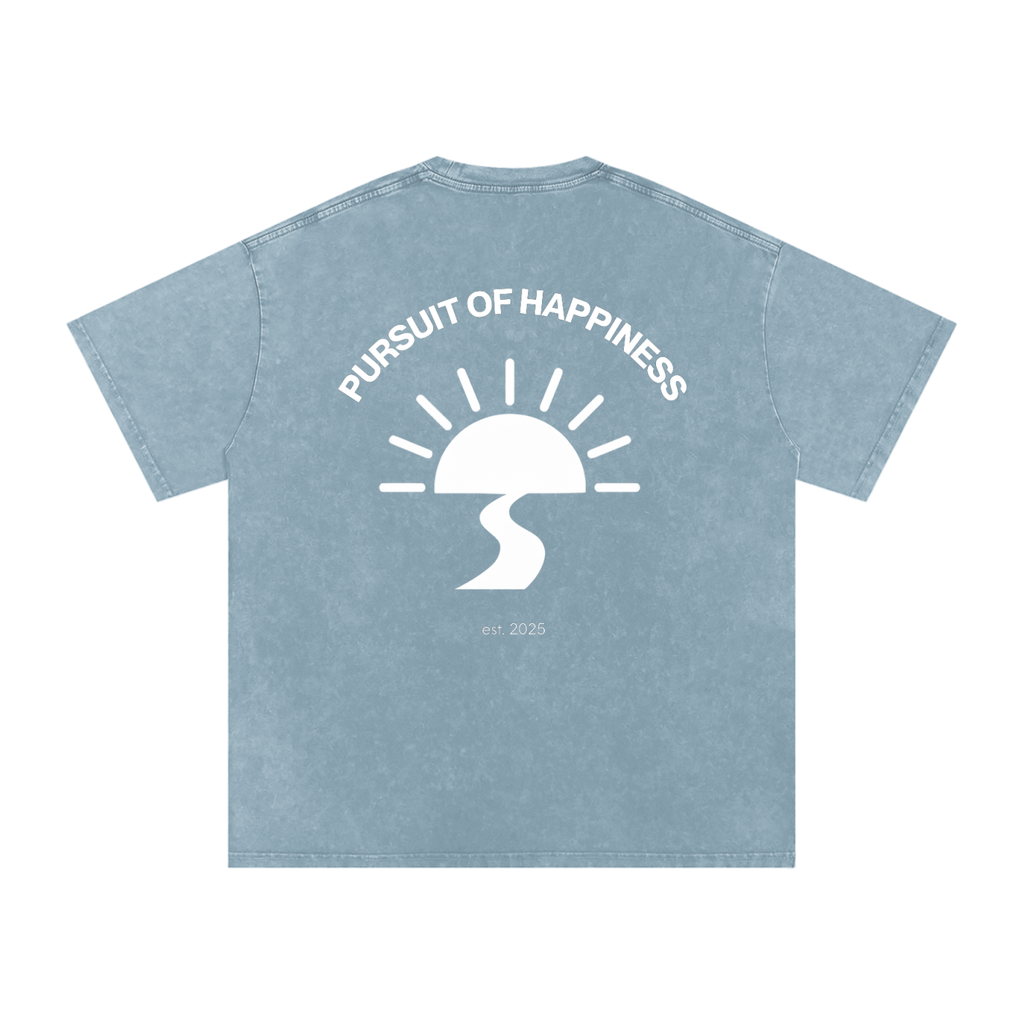 Snow Washed Oversized Cotton T-Shirt