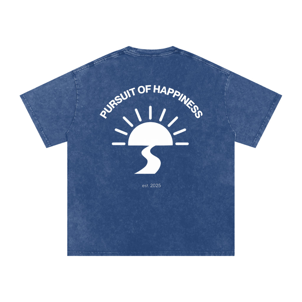 Snow Washed Oversized Cotton T-Shirt