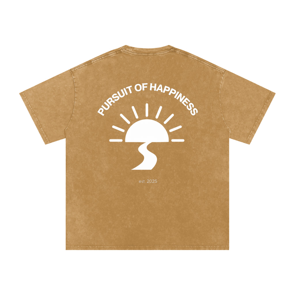 Snow Washed Oversized Cotton T-Shirt