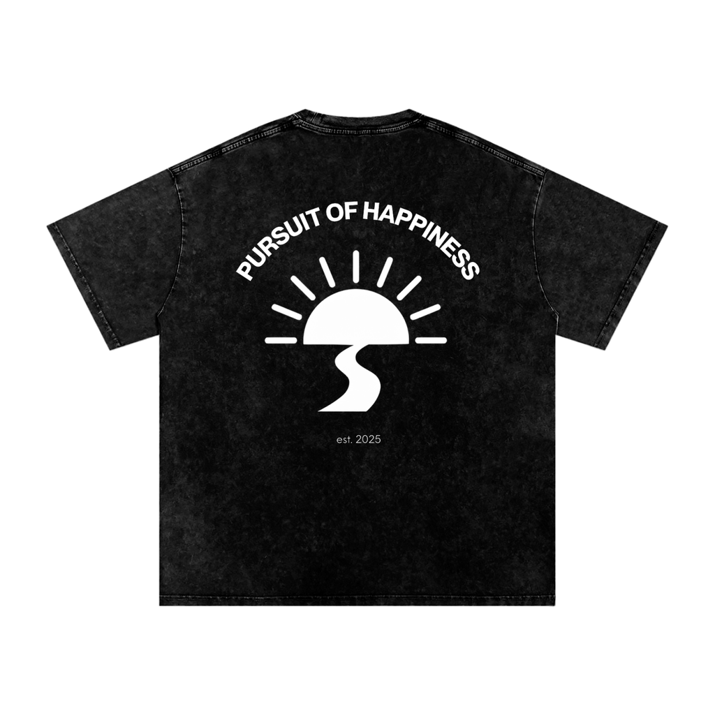 Snow Washed Oversized Cotton T-Shirt